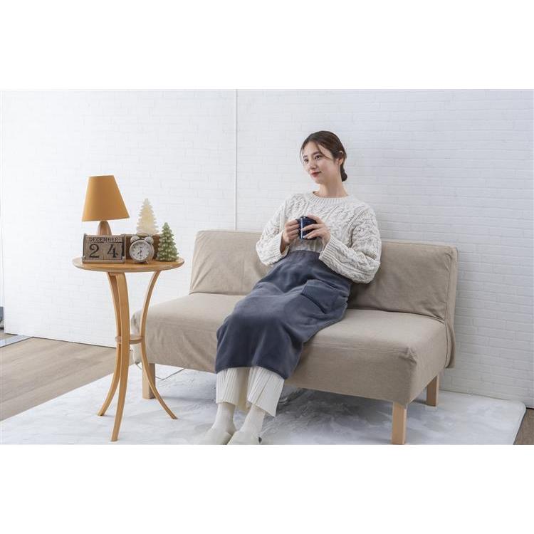 ミルクファー 3WAYブランケット 130×70cm ネイビー【ロフト限定】 ネイビー