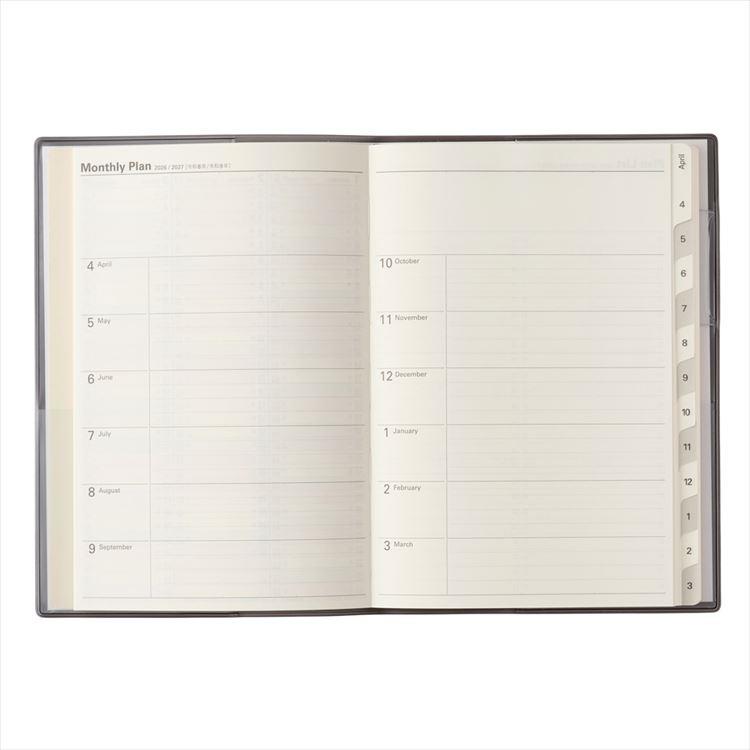 2026年4月始まり手帳 月間 B6 NOLTY アクセス Depot ブラック ブラック