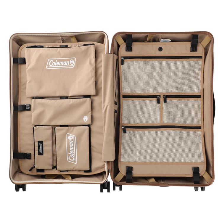 大型スーツケース　容量９５Ｌ　高さ６９ｃｍ　ファスナーキャリーケース　モカ　ロフトオリジナル