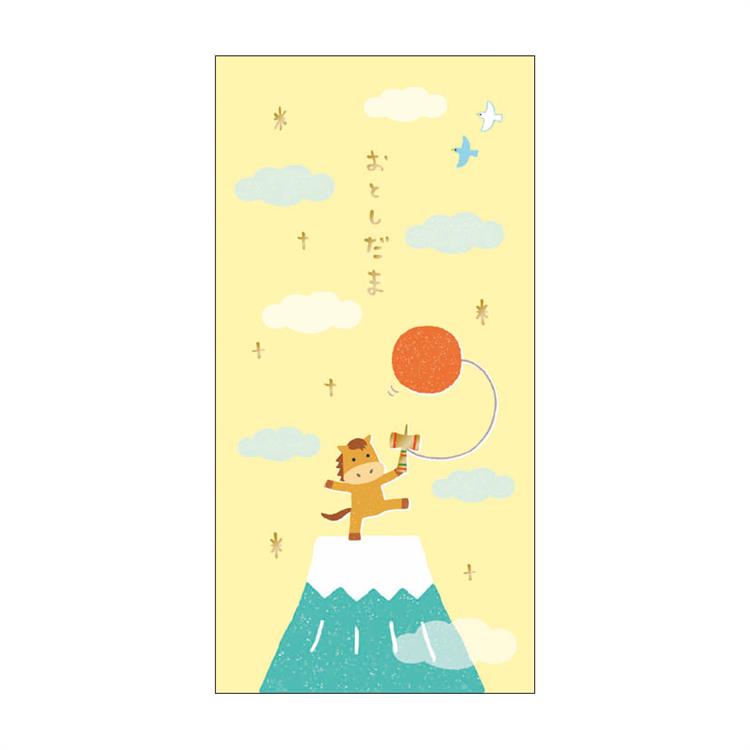 年賀 ロングぽち袋 富士山 3枚入り 富士山