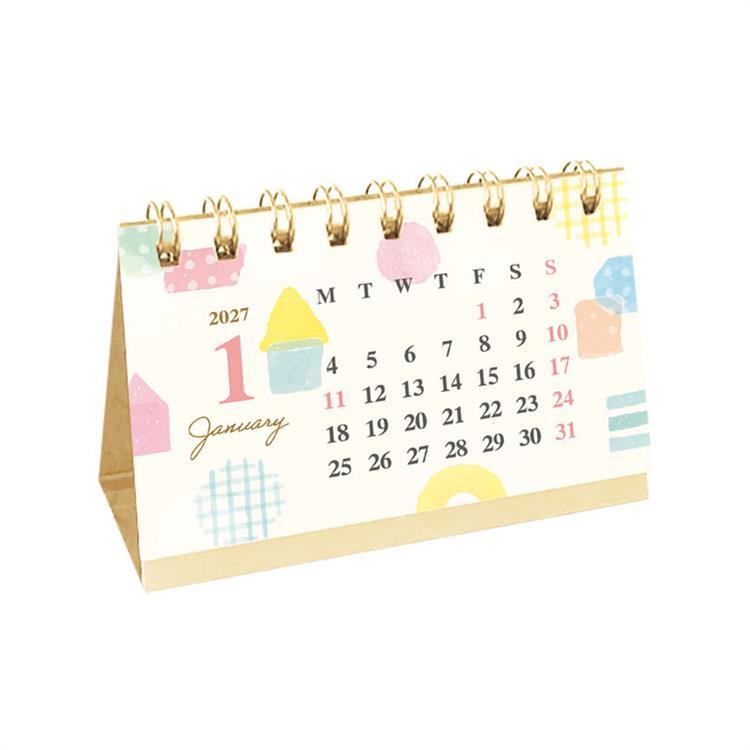 2027年1月始まり カレンダー 名刺サイズ パターン パターン