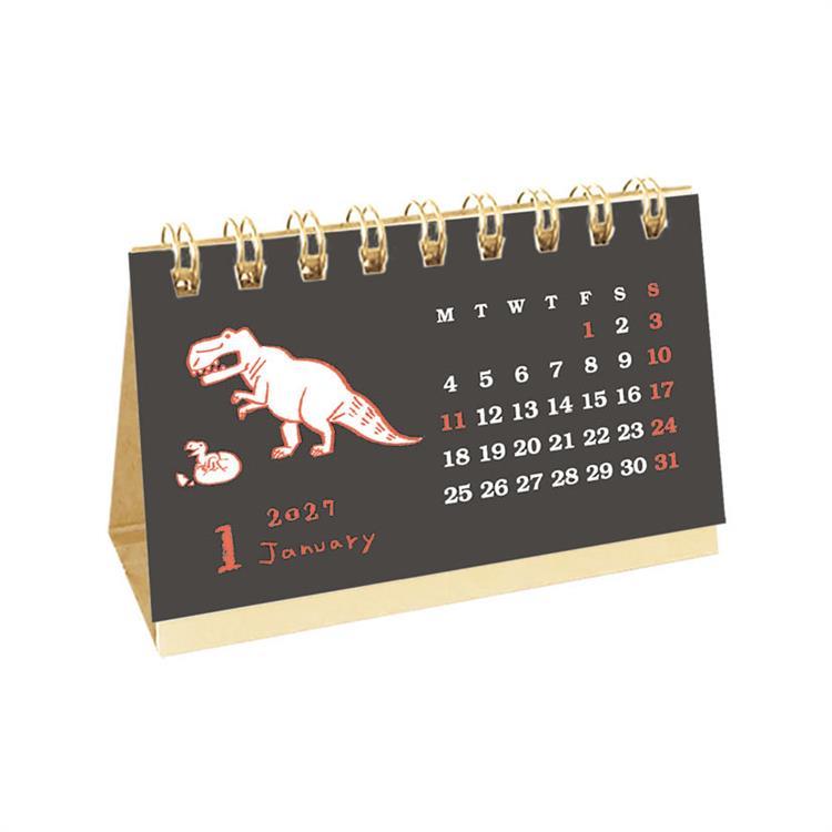 2027年1月始まり カレンダー 名刺サイズ ダイナソーパレード ダイナソーパレード