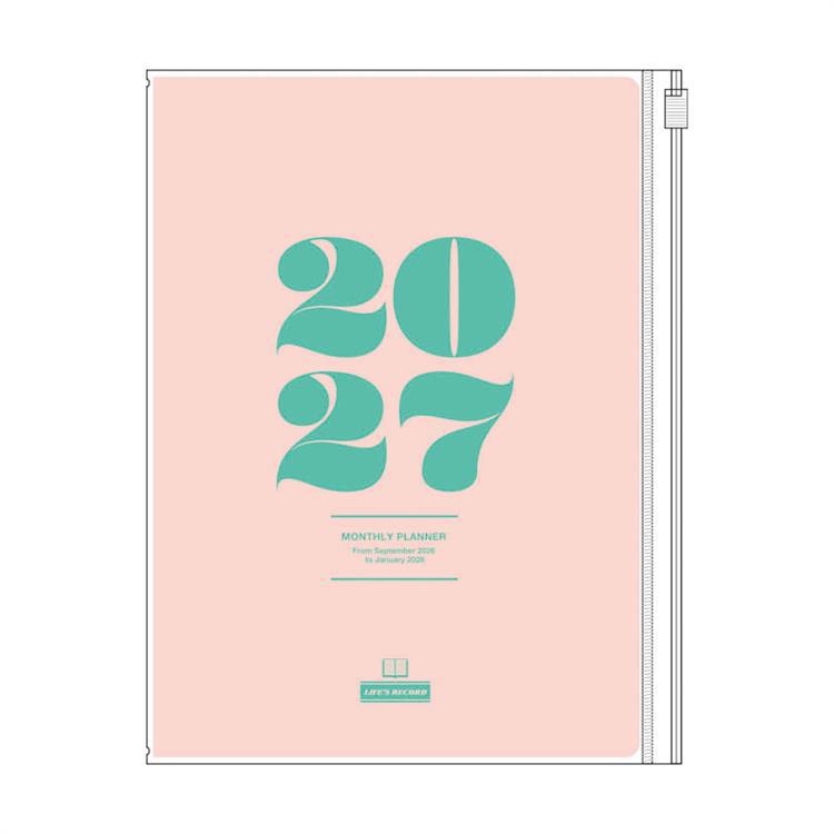 2026年9月始まり手帳 月間 A5 ピンク ピンク