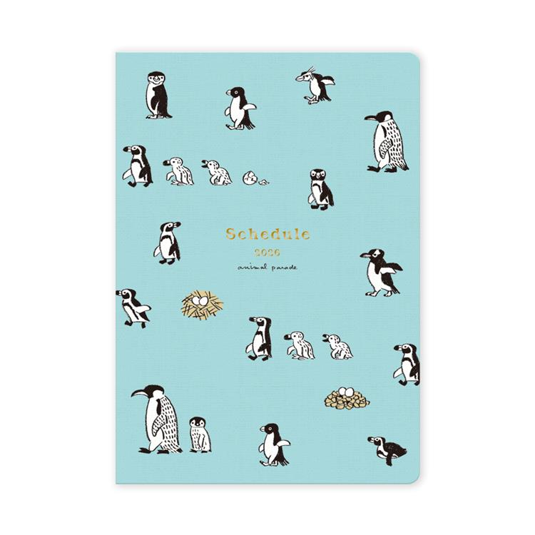 2026年2月始まり手帳 月間 B6 アニマルパレード ペンギン ペンギン
