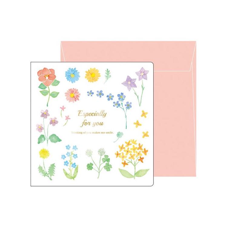 二つ折り寄せ書き ハピネスフラワー ハピネスフラワー