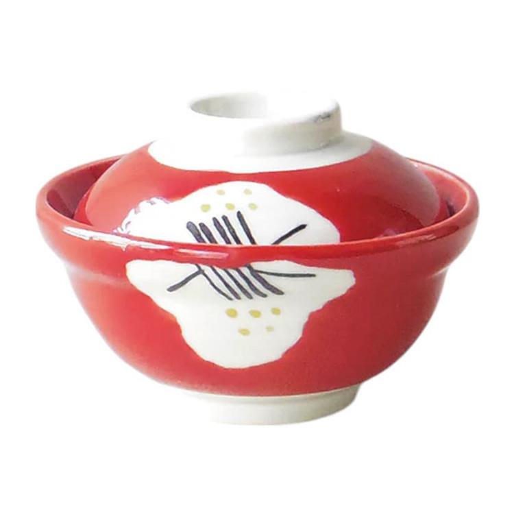 MD 蓋付き豆丼 Mサイズ 125ml 椿 赤 赤