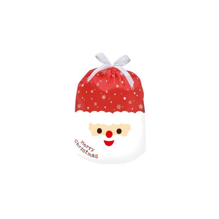 クリスマス巾着バッグ サンタフェイス 350