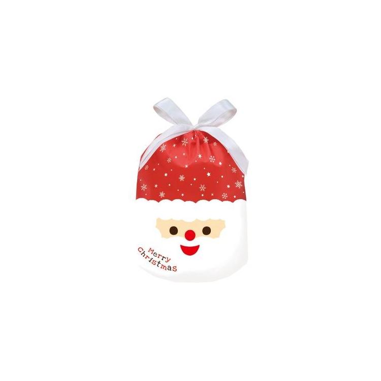 クリスマス巾着バッグ サンタフェイス 250
