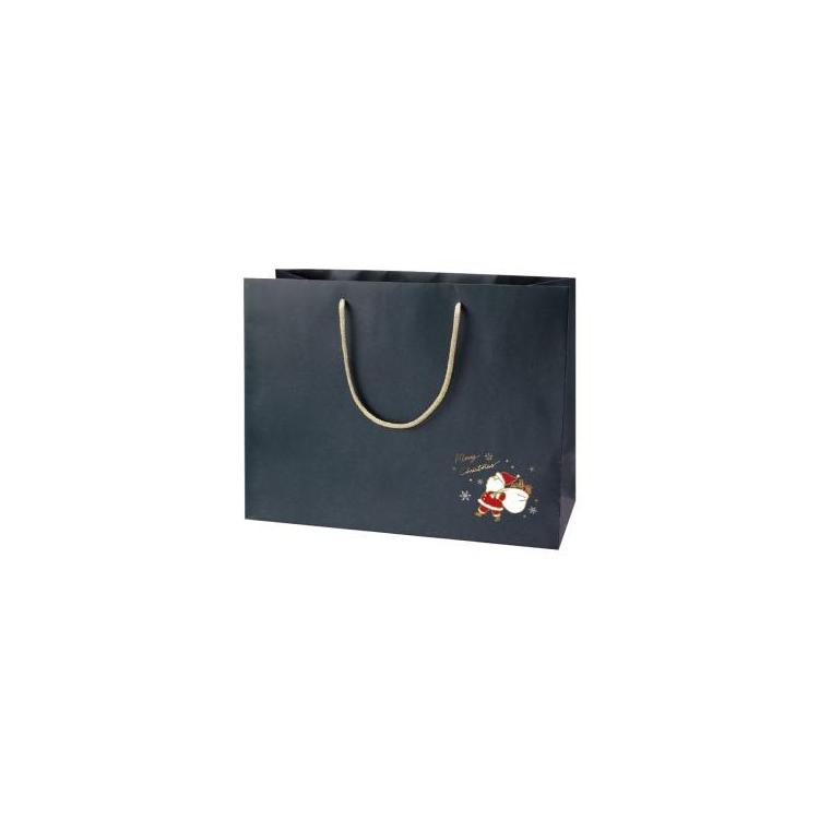 クリスマス 手提げバッグ トコトコサンタ ネイビー 260 ネイビー