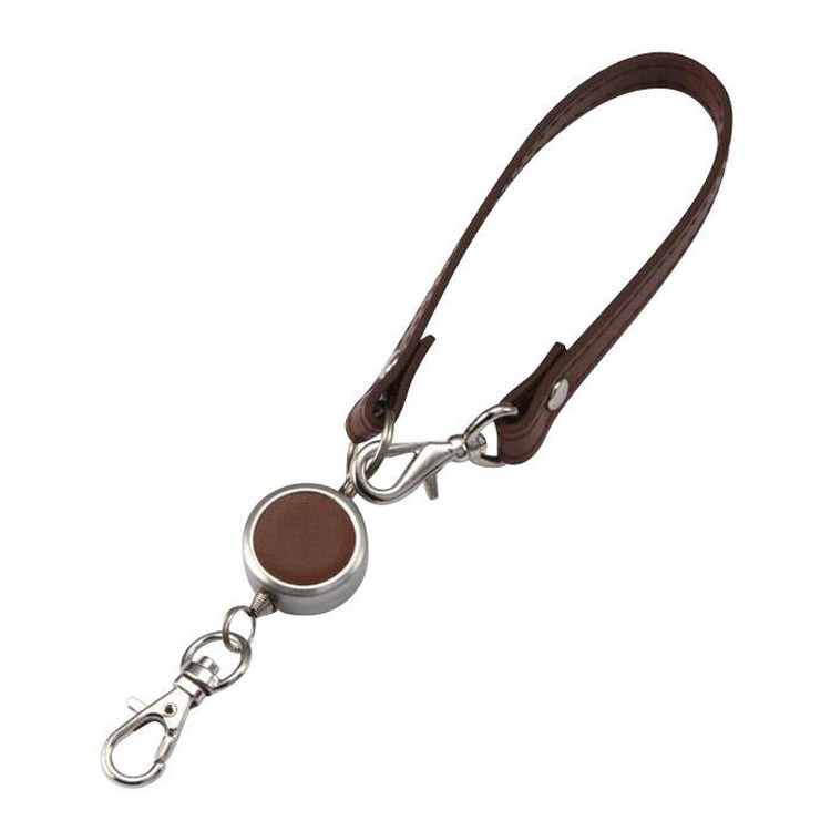 牛革製 コードリール付ストラップ ブラウン ブラウン