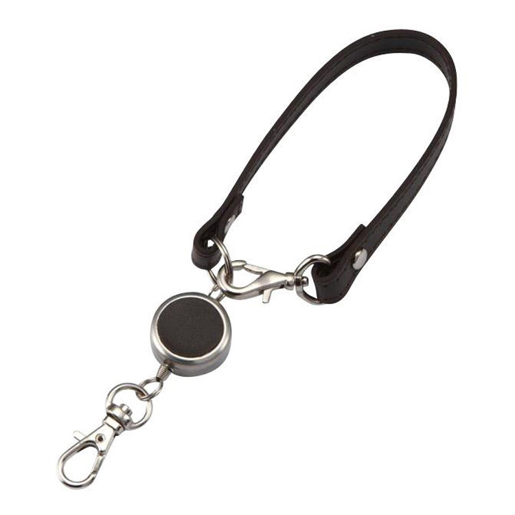 牛革製 コードリール付ストラップ ダークブラウン ダークブラウン