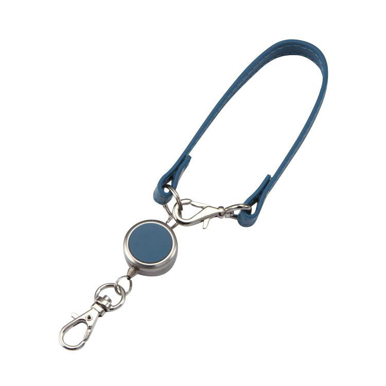 牛革製コードリール ブルー ブルー