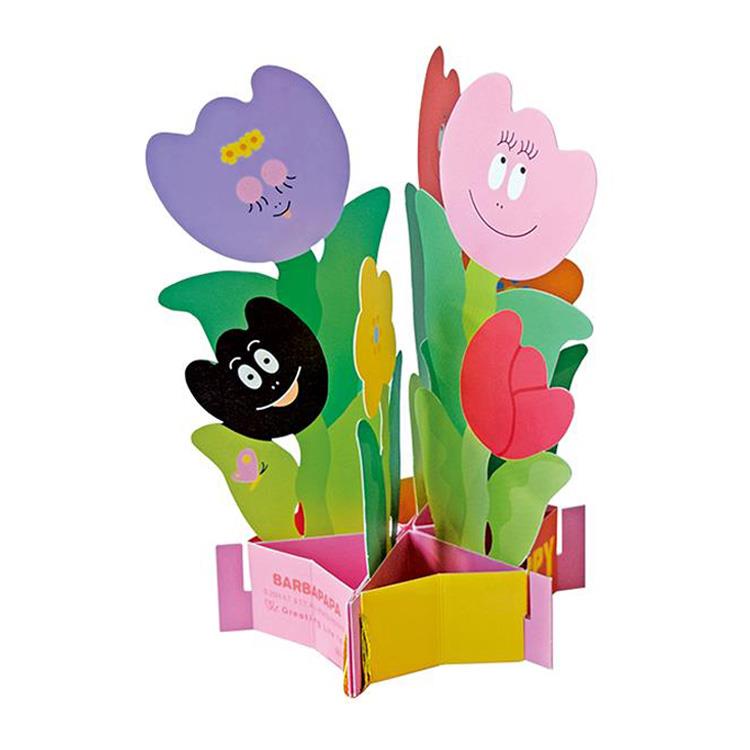 バースデーカード ポップアップ バーバパパ フラワー