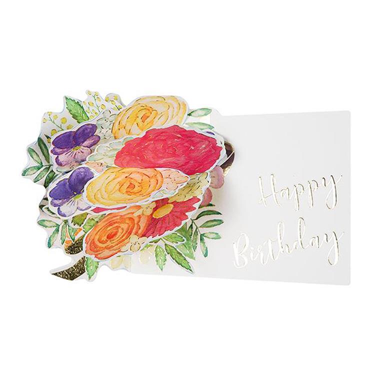 バースデーミニカード ポップアップ フラワー ミックス ミックス