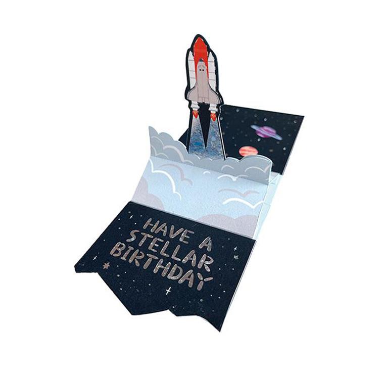 バースデーミニカード ポップアップ ロケット ロケット