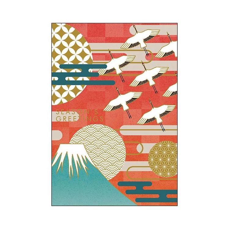 和風フォーマルカード 鶴と富士 鶴と富士