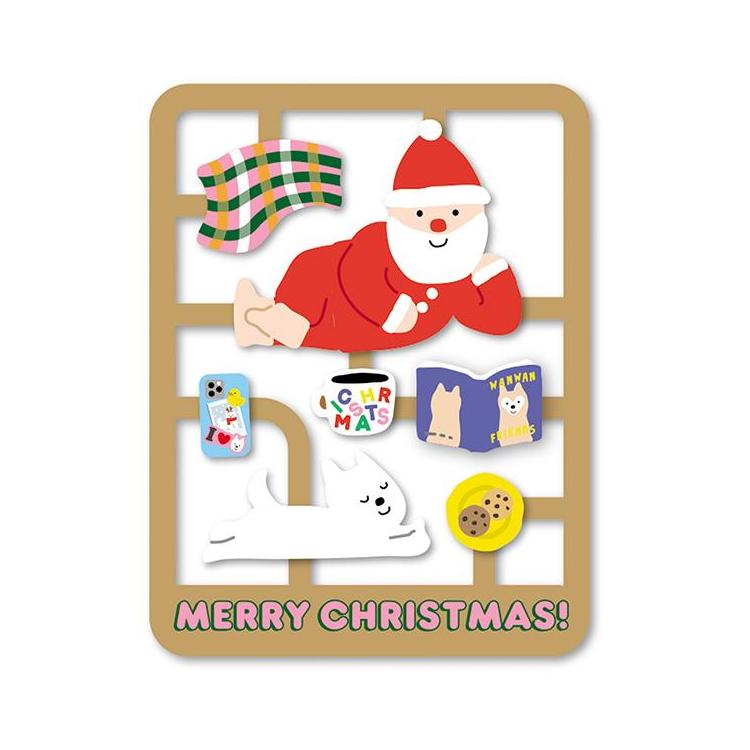 クリスマスカード プラモ のんびり のんびり