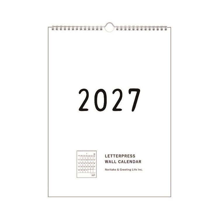 2027年1月始まりカレンダー 壁掛け Noritake
