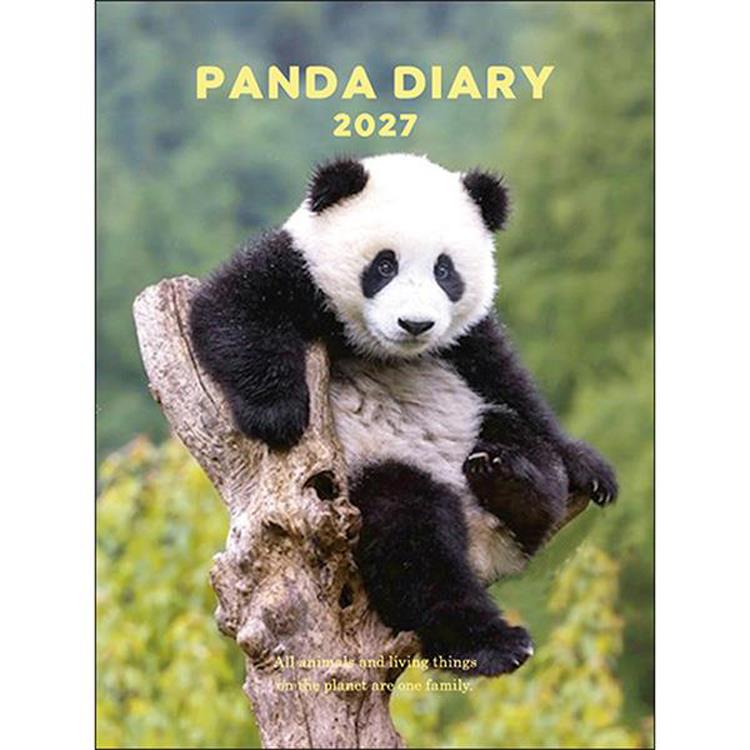 2026年12月始まり手帳 月間 A6 パンダ イエロー イエロー