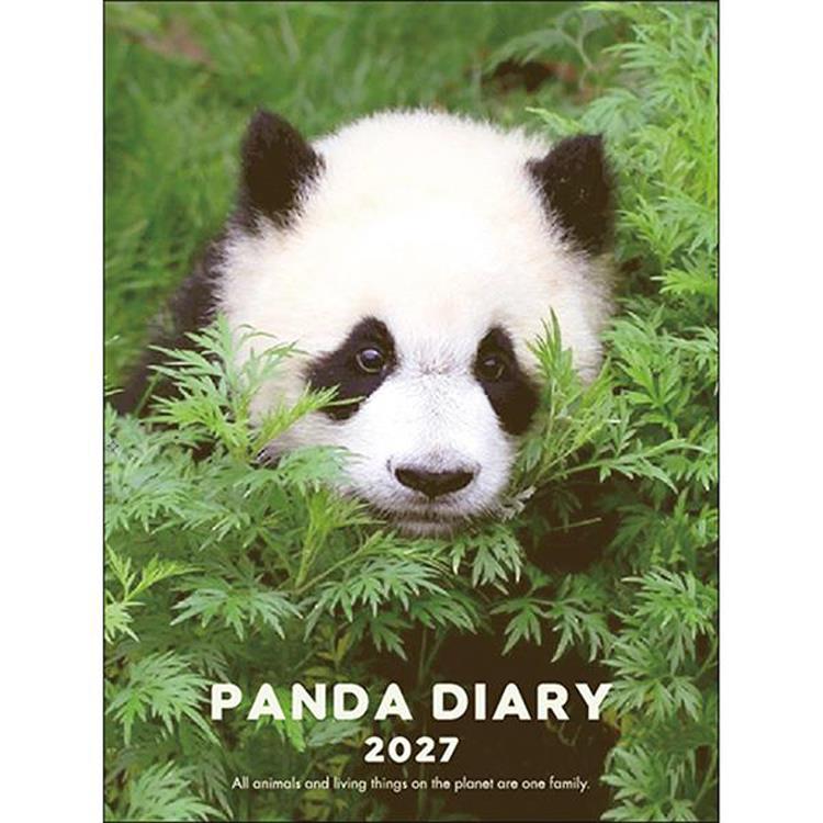 2026年12月始まり手帳 月間 A6 パンダ グリーン グリーン