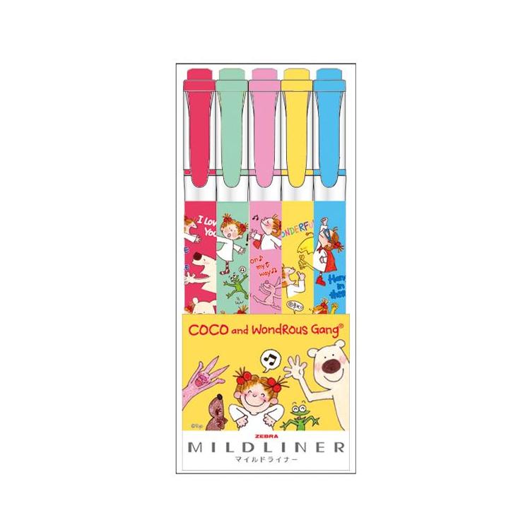 ココちゃん マイルドライナー 蛍光ペン 5色セット