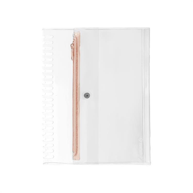 ロルバーン ポケット付メモ ストレージカバー A5 ライトピンク ライトピンク