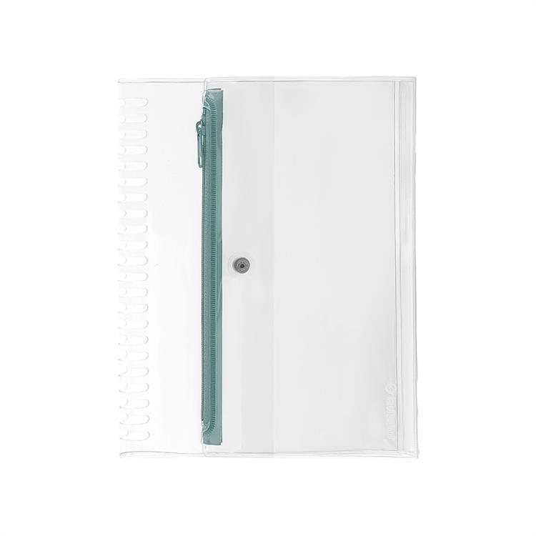 ロルバーン ポケット付メモ ストレージカバー A5 ブルーグレー ブルーグレー