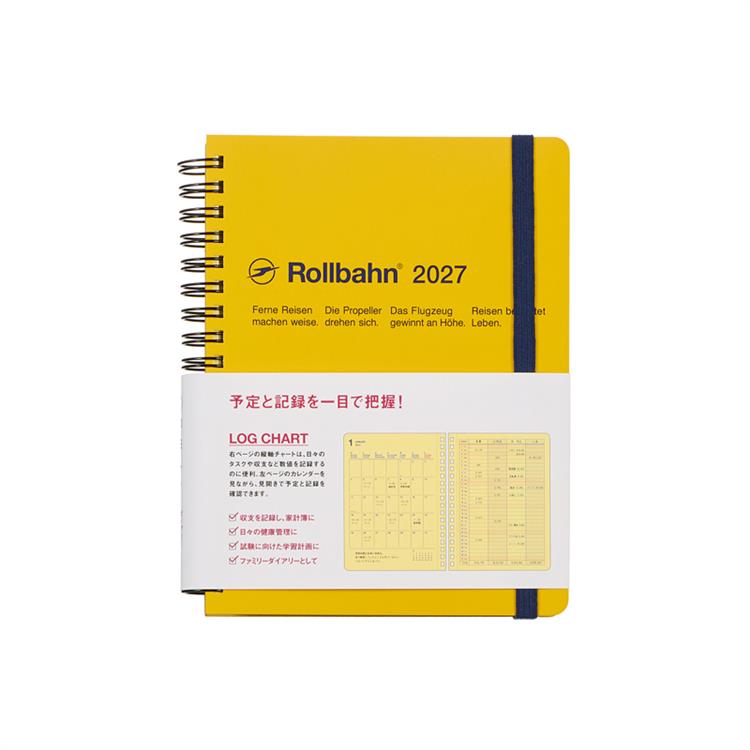 2026年10月始まり手帳 月間 L ロルバーンダイアリー ログチャート イエロー イエロー