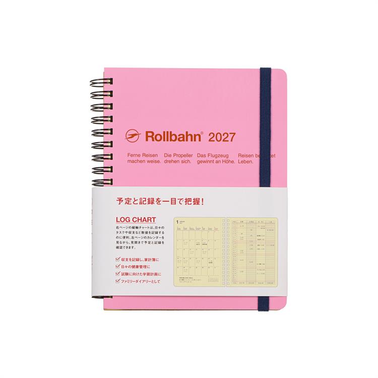 2026年10月始まり手帳 月間 L ロルバーンダイアリー ログチャート ピンク ピンク