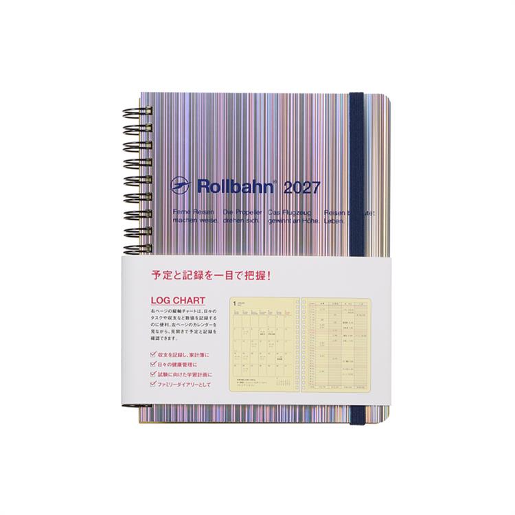 2026年10月始まり手帳 月間 L ロルバーンダイアリー ログチャート メタリック ホログラム ホログラム