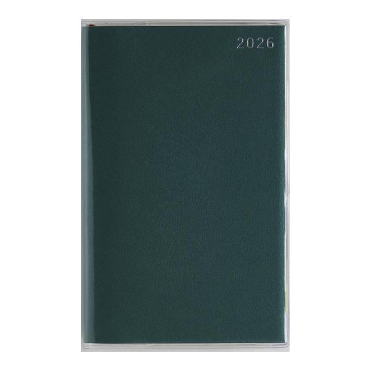 2026年3月始まり手帳 週間ブロック B7 ティーズビューインデックス3(653)グリーン