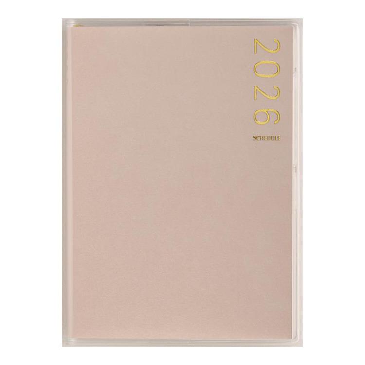 2026年3月始まり手帳 週間ブロック B7 ティーズピュア3(761)ピンク