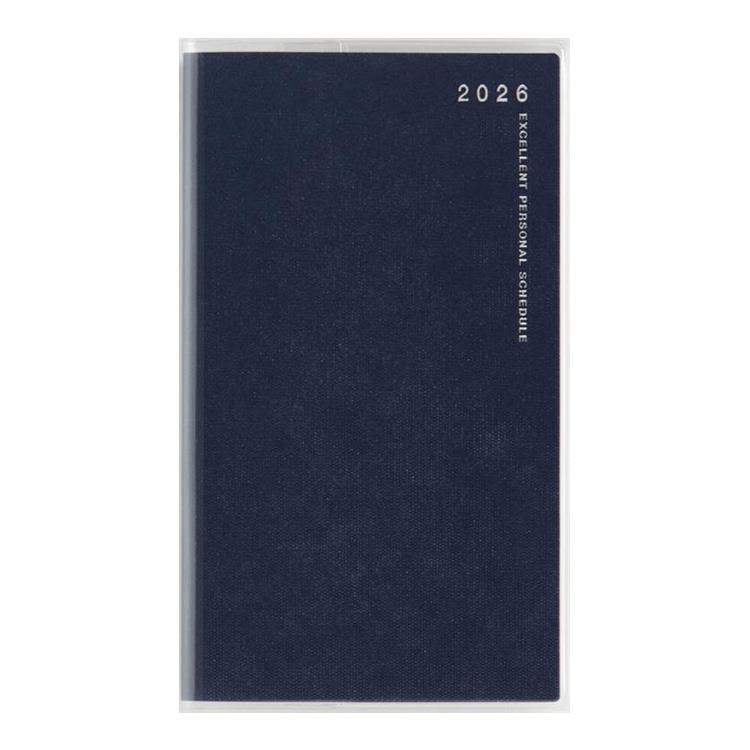 2026年3月始まり手帳 月間 B7 リベルデュオ4(794)ヴィンテージ・インディゴ