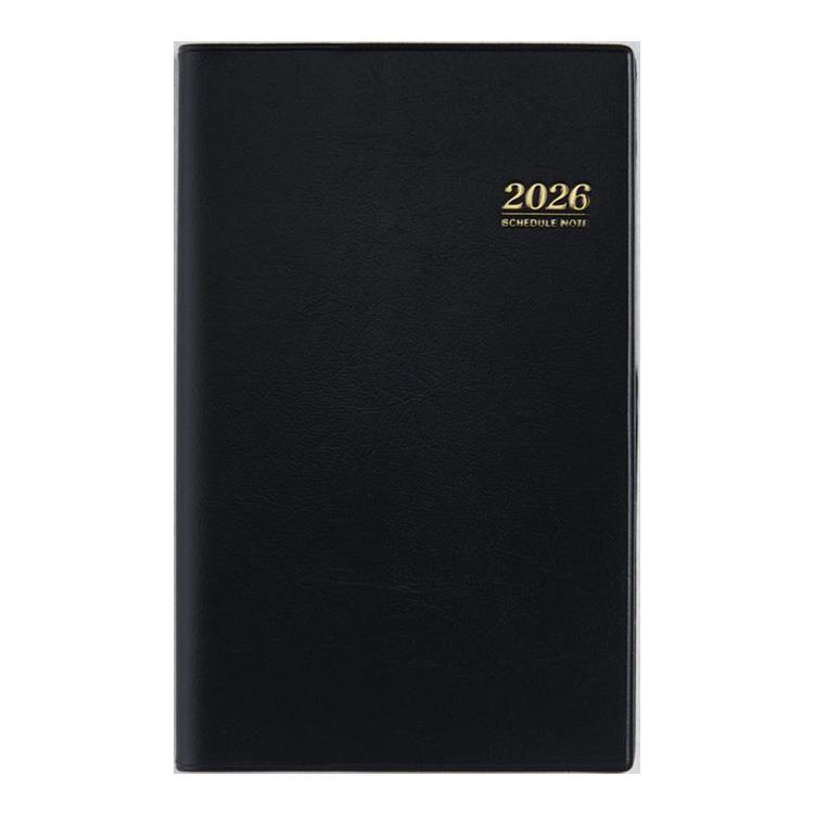 2026年3月始まり手帳 週間レフト B7 ビジネス手帳(800)黒