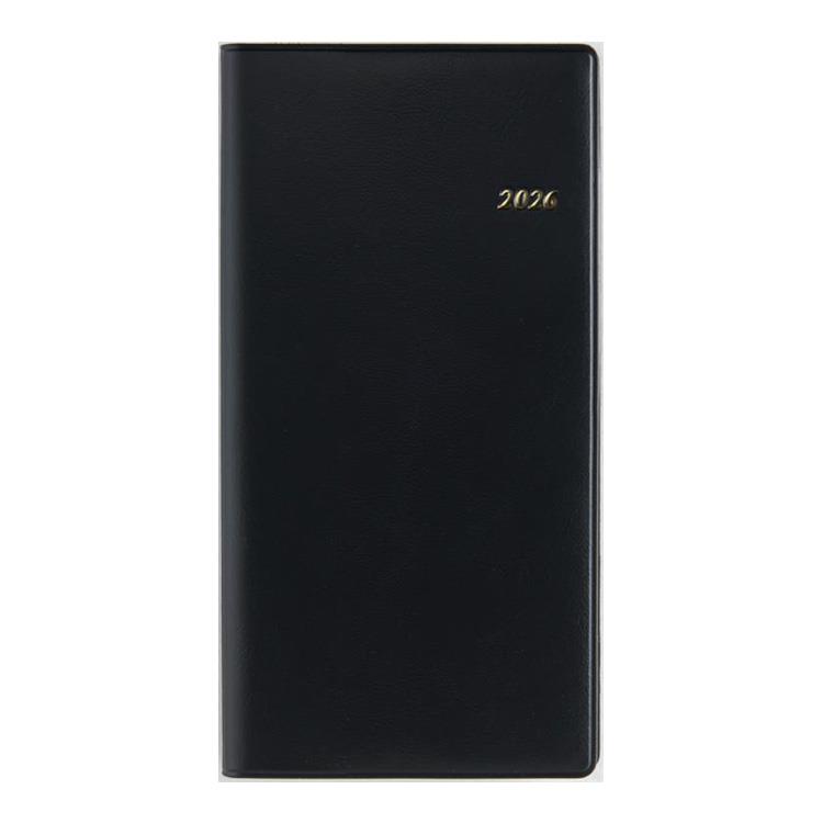 2026年3月始まり手帳 週間レフト B7 ニューダイアリー(804)黒