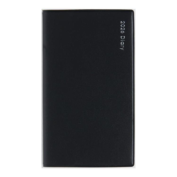 2026年3月始まり手帳 週間レフト B7 ニューダイアリーミニ2(831)黒