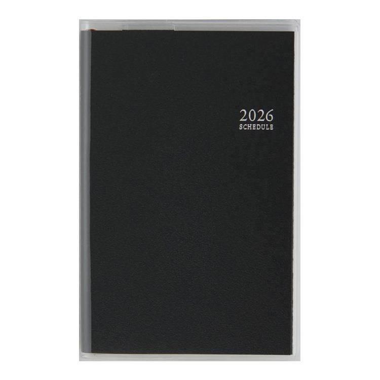 2026年3月始まり手帳 週間ブロック B7 ビジネス手帳 小型版 4(845)黒