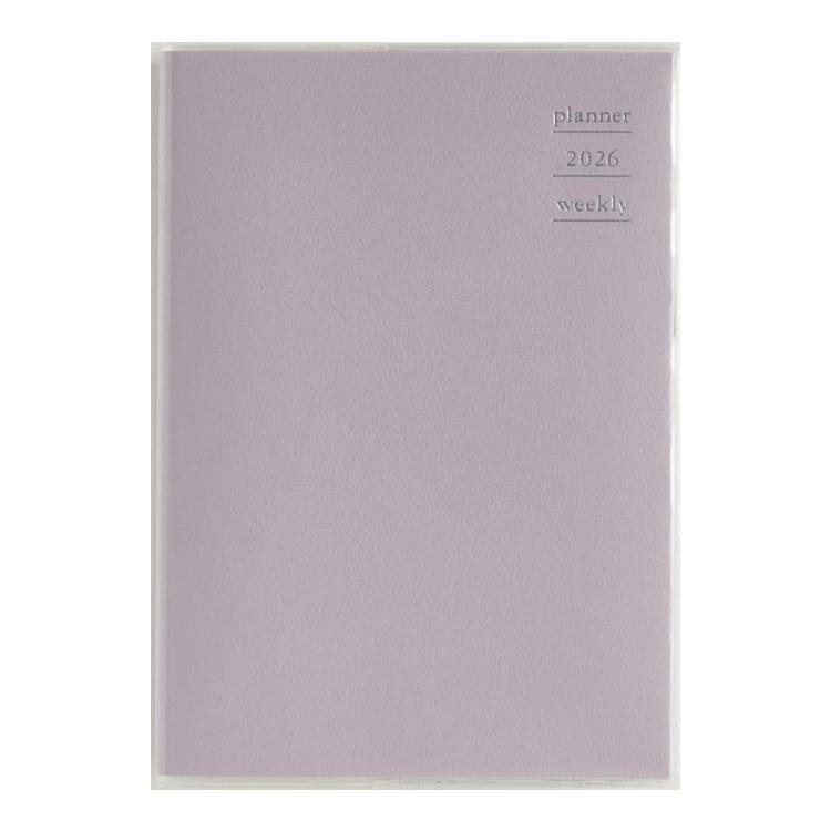 2026年4月始まり手帳 週間バーチカル B6 プラーノ4(864)ラベンダーフロスト