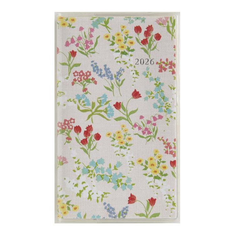 2026年2月始まり手帳 月間 B7 ラフィーネスリム1(895)