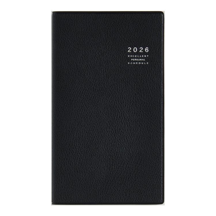 2026年3月始まり手帳 月間 B7 リベル(891)ミッドナイト・ブラック