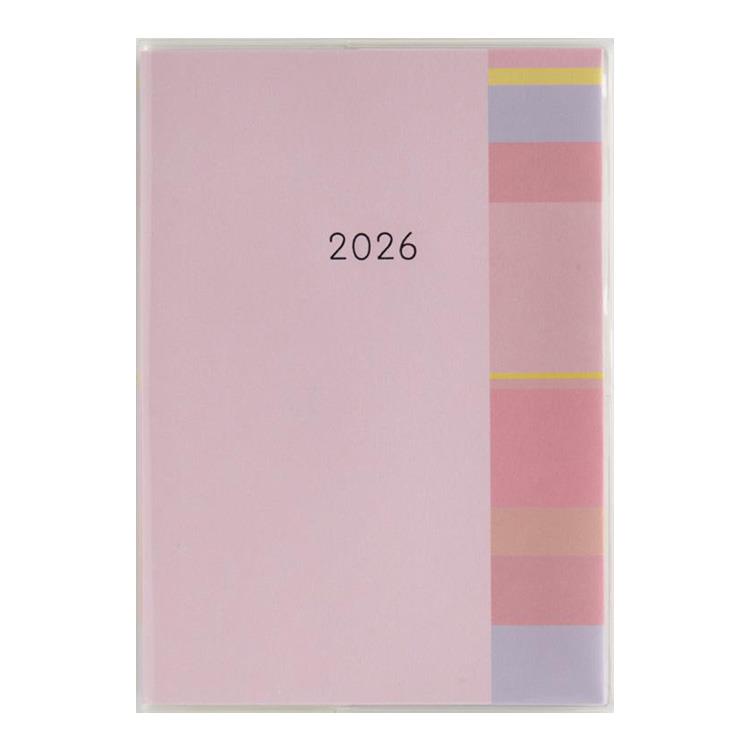 2026年3月始まり手帳 月間 B6 ミアクレール1(921)ピンク