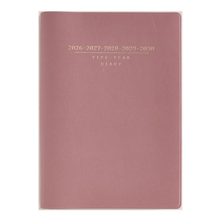 2026年4月始まり手帳 週間ブロック A5 5年卓上日誌(954)ピンク