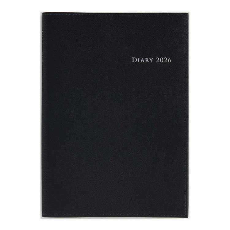 2026年3月始まり手帳 週間レフト A5 デスクダイアリーカジュアル1(961)黒