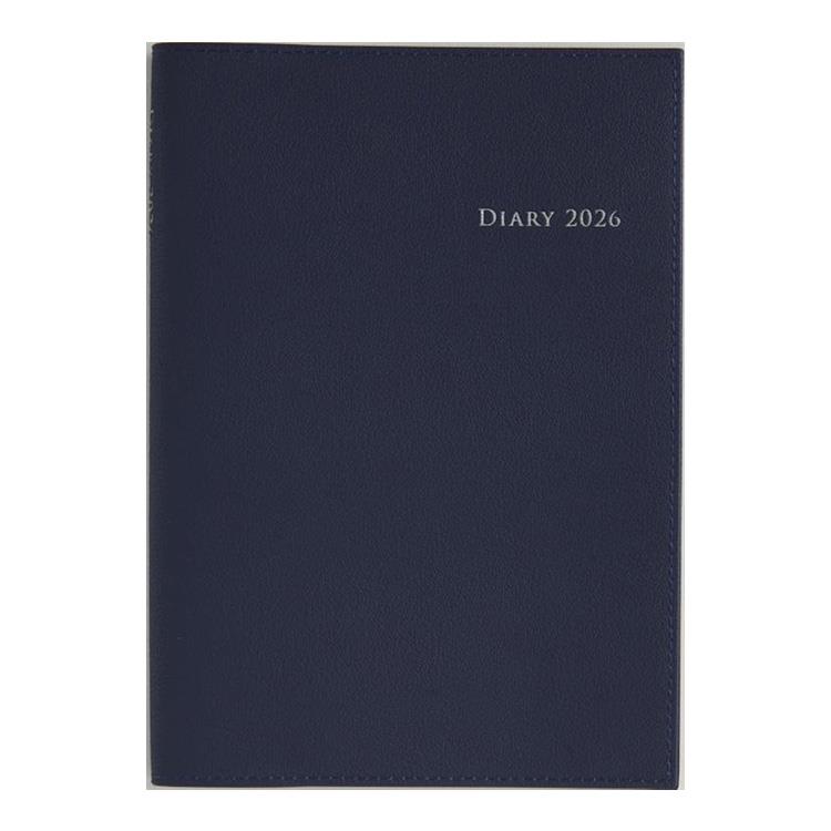 2026年3月始まり手帳 週間バーチカル A5 デスクダイアリーカジュアル3(963)ブルー