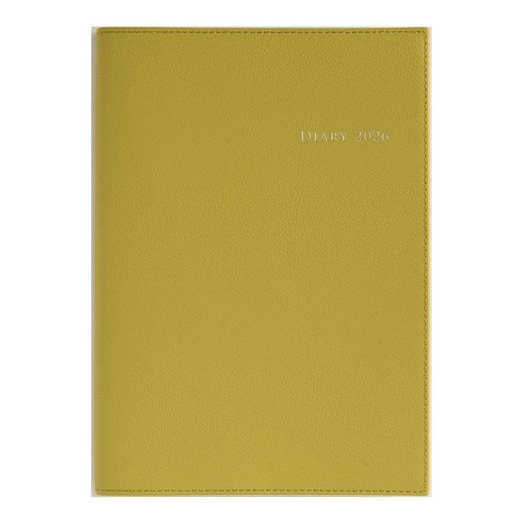 2026年3月始まり手帳 週間ブロック A5 デスクダイアリーカジュアル8(968)マスタード