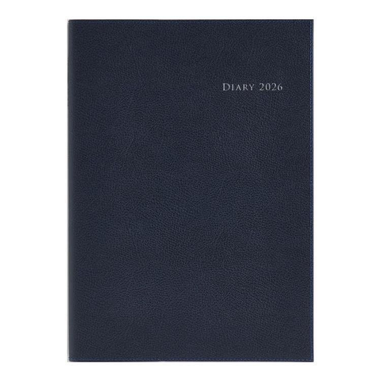 2026年3月始まり手帳 週間バーチカル B5 デスクダイアリーカジュアル(974)ブルーブラック