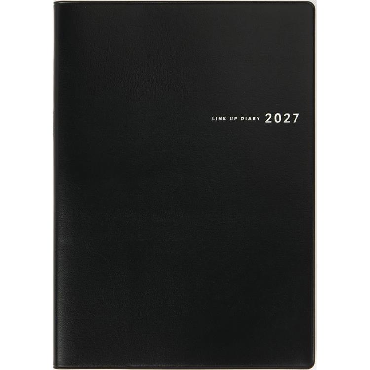 2026年12月始まり手帳 週間ブロック A5 デスクダイアリー 黒