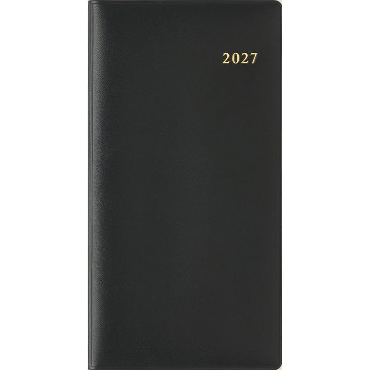 2026年12月始まり手帳 週間ブロック B7 ニューダイアリ9 黒