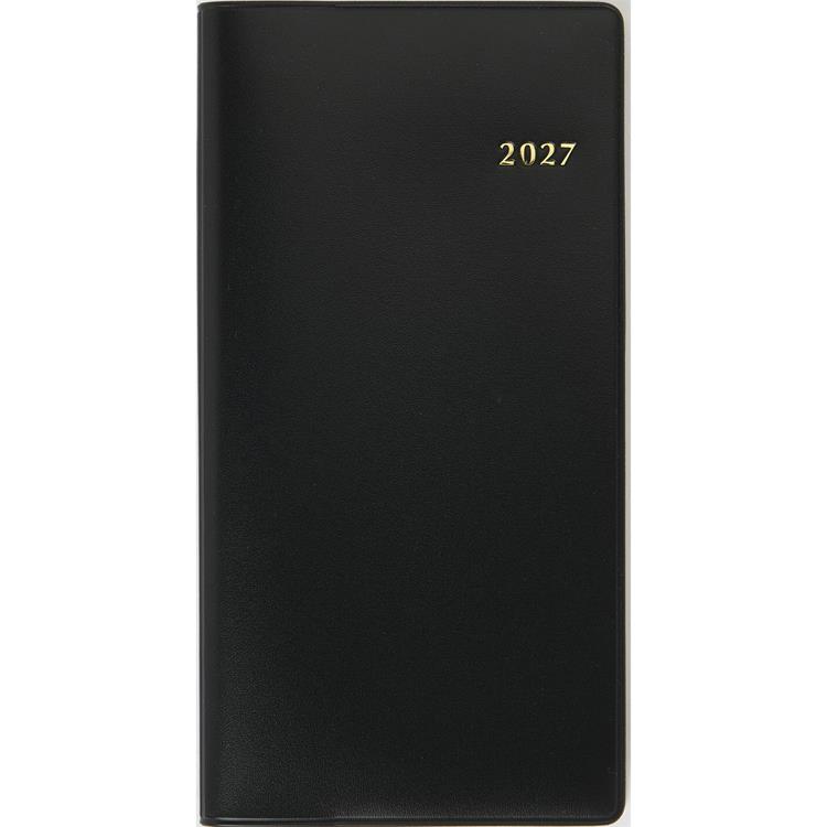 2026年12月始まり手帳 週間レフト B7 ニューダイアリ6 黒