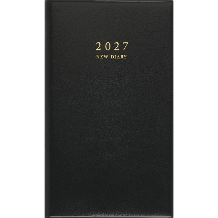 2027年1月始まり手帳 週間レフト B7 アルファ8 黒